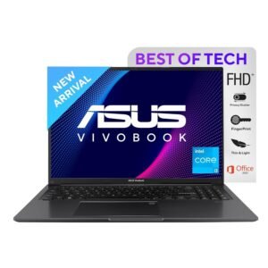 ASUS Vivobook 16, IntelCore™ i3-1215U 12th Gen, Thin and Light Laptop, 16-inch (40.64 cm) FHD+, (8 GB RAM/512GB SSD/Windows 11/Fingerprint/Black/1.88kg), X1605ZAB-MB322WS
