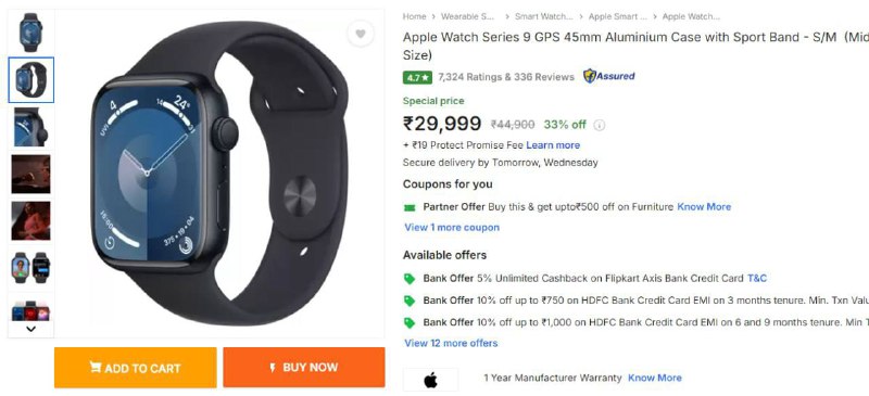 Apple Watch Series 9 GPS 45mm at