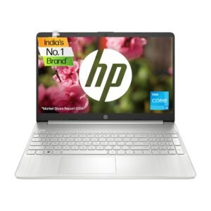 HP 15s, 12th Gen Intel Core i5-1240P, 8GB DDR4, 512GB SSD, Anti-Glare, Micro-Edge, 15.6-inch(39.6cm) FHD Laptop, Intel UHD Graphics, Full-Size KB (Win 11, Office 21, Silver, 1.69kg) fy5010tu