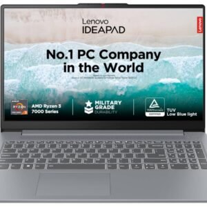 Lenovo IdeaPad Slim 3 AMD Ryzen 3 7320U 15.6 inch (39.6cm) FHD Laptop (8GB/512GB SSD/Windows 11/Office 2021/Alexa Built-in/1Yr ADP Free/3 Month Game Pass/Arctic Grey/1.62Kg), 82XQ008DIN