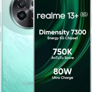 realme 13+ 5G (Speed Green, 12GB RAM, 256GB Storage) | Expandable Upto 2TB | Up to 26GB Dynamic RAM | 50MP AI Dual Camera | 6.67" AMOLED Display | 80W Ultra Charging DAK | Dimensity 7300E Processor