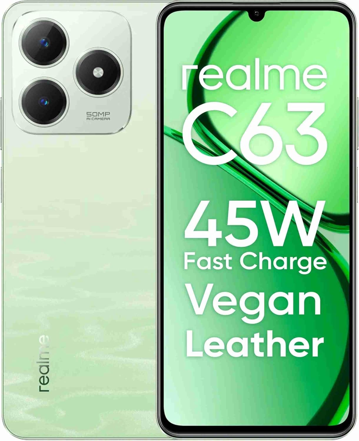 realme C63 4G (Jade Green,4 GB RAM, 64GB Storage) Up realme C63 4G (Jade Green,4 GB RAM, 64GB Storage) Up to 8GB Dynamic RAM