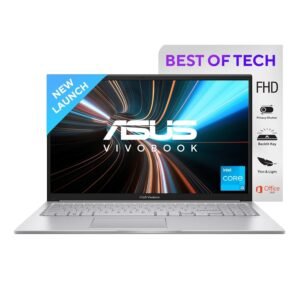 ASUS Vivobook 15, 15.6" FHD (1920 x 1080), Intel Core i3-1215U Processor 1.2 GHz, Thin & Light Laptop(16GB RAM/512GB SSD/Integrated Graphics/Windows 11/Office Home/Cool Silver/1.7 Kg), X1504ZA-NJ342WS