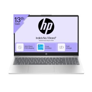 HP 15, 13th Gen Intel Core i3-1315U, 8GB DDR4, 512GB SSD, (Win11, Office21, White, 1.59kg), Anti-Glare, Micro-Edge, 15.6-inch(39.6cm), FHD Laptop, Intel UHD Graphics, 1080p FHD Camera, fd0019TU