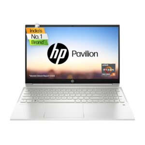 HP 15 Pavilion AMD Ryzen 5 7530U, 15.6-inch FHD, 8GB DDR4, 512GB SSD, AMD Radeon Graphics, 720p HD Camera, Backlit KB, Audio by B&O (Win 11 Home, MSO 2021, Silver, 1.75 kg), eh3036AU / EH2050AU