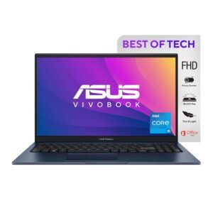 ASUS Vivobook 15 (2023), Intel Core i5-1335U 13th Gen, 15.6" (39.62 cms) FHD, Thin and Light Laptop (8GB/512GB SSD/Intel Iris Xᵉ/Win 11/Office 2021/Backlit KB/Blue/1.7 kg), X1504VA-NJ521WS