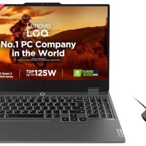 Lenovo LOQ 2024 AMD Ryzen 5 7235HS 15.6" (39.6cm) 144Hz 300Nits FHD IPS Gaming Laptop (12GB/512GB SSD/Win/NVIDIA RTX 3050 6GB/Grey/2.4Kg), 83JC0031IN +M210 Mouse