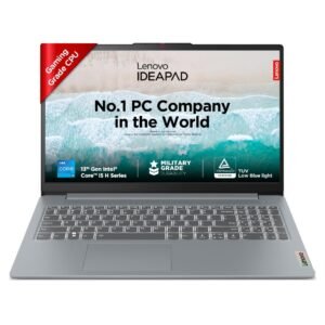 Lenovo IdeaPad Slim 3 13th Gen Intel Core i5-13420H 15.6" (39.6cm) FHD 300 Nits Thin & Light Laptop (16GB/512GB SSD/Win 11/Office 21/1Yr ADP Free/Alexa/3 Month Game Pass/Grey/1.62Kg), 83EM0026IN