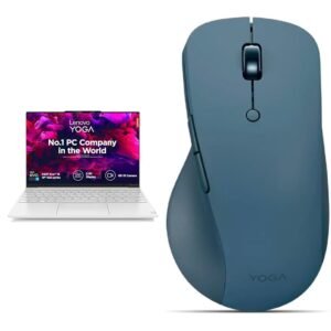 Lenovo Yoga Slim 7 Carbon Intel Evo Core i7 1360P 13.3"(33.7cm) 2.5K IPS 400Nit Laptop(16GB/1TB SSD/Win 11/Office 2021/Backlit KB/1Yr Warranty/Moon White/984g),83AY003CIN + Yoga Pro Mouse