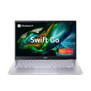 Acer Swift Go 14 AMD Ryzen 5-7430U Octa-core Processor (16 GB LPDDR4X/512 GB SSD/AMD Radeon Graphics/Windows 11 Home) SFG14-41, Pure Silver, 1.25 Kg with MS Office