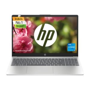 HP 15, 13th Gen Intel Core i5-1335U, 8GB DDR4, 512GB SSD, (Win11, Office21, Silver, 1.59kg), Anti-Glare, Micro-Edge, 15.6-inch(39.6cm), FHD Laptop, Intel UHD Graphics, FHD Camera, Backlit KB,fd0011TU