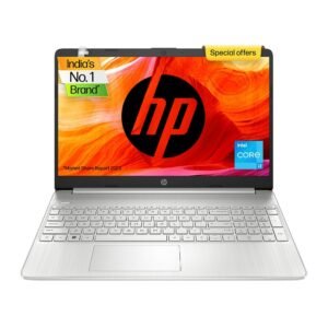 HP 15s 12th Gen Intel Core i3-1215U 15.6inch (39.6 cm) FHD Anti-Glare, 8GB RAM, 512GB SSD, Intel UHD Graphics, Dual Speakers, (Win 11 Home, MSO 2021, Silver, 1.69 kg), 15s-fq5185TU