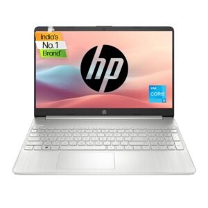 HP 15s Intel Core i3 12th Gen (8GB DDR4 RAM/ 512 GB NVMe M.2 SSD/Windows 11 / MS Office'2021 / FHD 15.6" (39.6 cm) / Silver / 1.69 kg/Dual Speakers) fq5326TU / Laptop