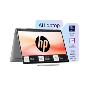 HP Envy x360 AI Laptop, Intel Core Ultra 7 155U, 12 Tops,16GB LPDDR5, 512GB SSD (Win11,Office 21,Silver,1.39kg) Touchscreen, IPS, WUXGA, 14-inch(35.6cm), Intel Arc Graphics, 5MP IR Camera, fc0106TU