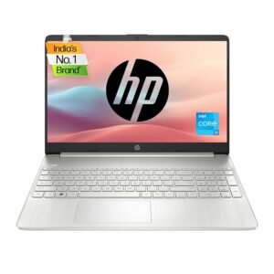 HP Laptop 15s, 12th Gen Intel Core i3-1215U, 15.6-inch (39.6 cm), FHD, 16GB DDR4, 512GB SSD, Intel UHD Graphics, 720p HD Camera, Anti-Glare Screen, Thin & Light (Win 11, Silver, 1.69 kg), fy5004TU