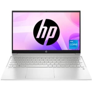 HP Pavilion 15, 12th Gen Intel Core i5-1240P, 15.6 inch(39.6cm) FHD Laptop, 16GB RAM, 512GB SSD, Intel Iris Xe Graphics,B&O Audio,FPR,Backlit Keypad(Win 11,MSO, 1.74 Kgs,Natural Silver) 15-eg2002TU
