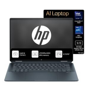 HP Spectre x360, Intel Evo Core Ultra 7 155H, Built-in AI, 16-inch (40.6 cm), WQXGA 400 nits 120Hz, 16GB LPDDR5x, Touch, 1TB SSD, FPR, 9MP IR Camera, Backlit KB (Win 11, Black, 2.07 kg), aa0015TU