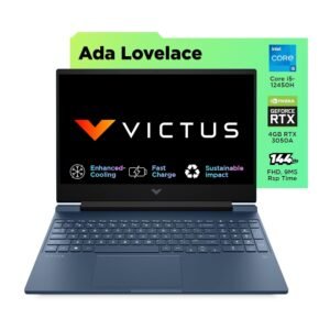 HP Victus, 12th Gen Intel Core i5-12450H, NVIDIA Ada Lovelace RTX 3050A, 16GB DDR4, 512GB SSD (Win11, Office21, Blue,2.3kg) 144Hz, 9MS, IPS, 15.6-inch(39.6cm) Gaming Laptop, Enhanced Cooling, fa1379TX