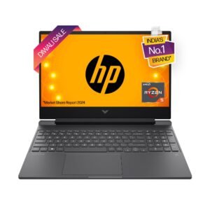 HP Victus Gaming Laptop, AMD Ryzen 5 5600H, 4GB AMD Radeon RX 6500M graphics, 15.6-inch (39.6 cm), FHD, IPS, 144Hz, 8GB DDR4, 512GB SSD, Backlit KB, B&O, Dual speakers (MSO, Silver, 2.37 kg), fb0108AX