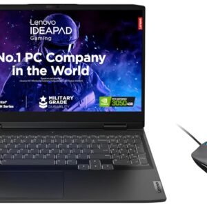 Lenovo IdeaPad Gaming 3 12th Gen Intel Core i5 12450H 15.6" (39.62cm) FHD IPS 120Hz Gaming Laptop (16GB/512GB SSD/NVIDIA RTX 3050 4GB/Grey/2.3Kg), 82S9017TIN +M210 Mouse