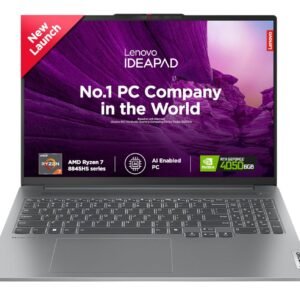 Lenovo IdeaPad Pro 5 AMD Ryzen 7 8845HS 16" (40.64cm) 2K-OLED 400Nits 120Hz Laptop (16GB/1TB SSD/NVDIA RTX 4050 6GB/Win11/100% DCI-P3/Office 2021/Alexa/3 Month Game Pass/Grey/1.91Kg), 83D5000SIN
