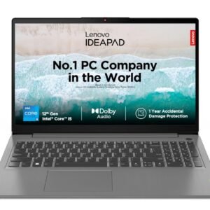 Lenovo IdeaPad Slim 3 12th Gen Intel Core i5 15.6" (39.62cm) FHD Thin & Light Laptop (16GB/512GB SSD/Windows 11/Office 2021/Backlit/2Yr Warranty/3months Game Pass/Arctic Grey/1.63Kg), 82RK0085IN