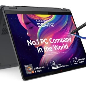 Lenovo Ideapad Flex 5 AMD Ryzen 5 5500U 14" (35.5Cm) WUXGA+ IPS 2-In-1 Laptop (16GB/512GB SSD/Windows 11/Ms Office Home 2024/Backlit Kb/Fingerprint/Fhd Camera/3 Month Game Pass/Grey/1.55Kg),82R900HPIN