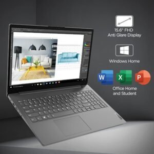 Lenovo V15 Intel Core i3 11th Gen 15.6" (39.62 cm) FHD Thin and Light Laptop (4GB RAM/256GB SSD/Windows 10/MS Office/Iron Grey/1.7 kg), 82KB00M0IH