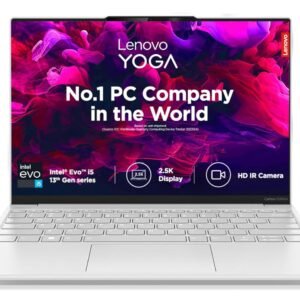 Lenovo Yoga Slim 7 Carbon Intel Evo Core i7 1360P 13.3"(33.7cm) 2.5K IPS 400Nit Laptop(16GB/1TB SSD/Win 11/Office 2021/Backlit KB/1Yr Warranty/Alexa/3 Month Game Pass/Moon White/984g),83AY003CIN