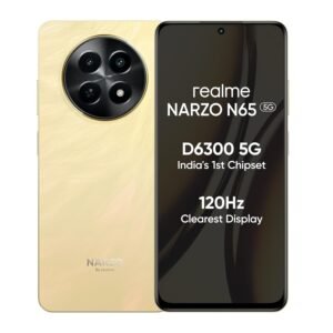 realme NARZO N65 5G (Amber Gold 4GB RAM, 128GB Storage) India's 1st D6300 5G Chipset | Ultra Slim Design | 120Hz Eye Comfort Display | 50MP AI Camera| Charger in The Box