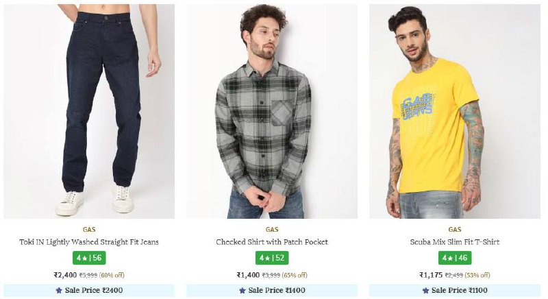 AJIO Loot: Upto 80% Off On Premium Brands Clothing

70% Off On GAS:

    Men: Shop Now
    Women: Shop Now


70% Off On G Star Raw:

    Men: Shop Now
    Women: Shop Now


66% Off On SUPERDRY:

    Men: Shop Now
    Women: Shop Now


Min. 50% Off On GAP:

    Women: Shop Now
    Men: Shop Now
    Boys: Shop Now
    Girls: Shop Now


Upto 69% Off On Calvin Klein:

    Men: Shop Now
    Women: Shop Now


Upto 71% Off On Tommy Hilfiger:

    Men: Shop Now
    Women: Shop Now


60% Off On Armani Exchange:

    Men: Shop Now
    Women: Shop Now


+ Extra 15% AJIO Super Cash