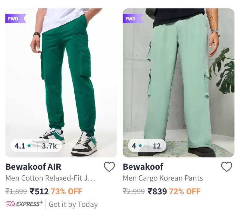 Bewakoof Trousers
Up to 74% Off