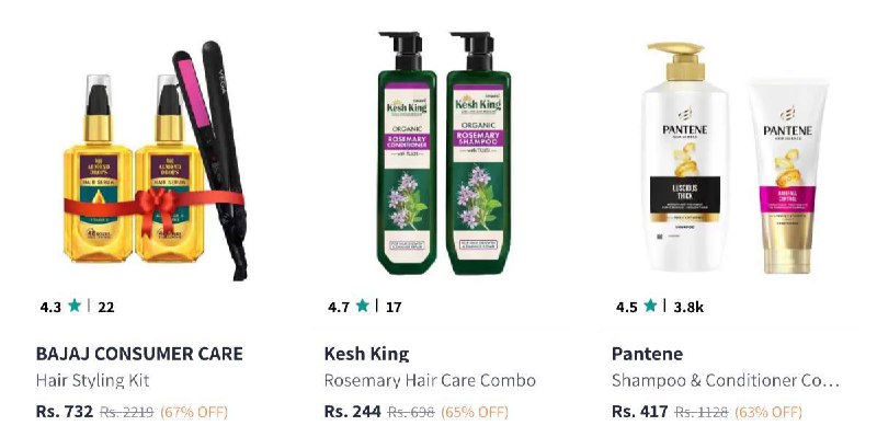 Myntra LOOT: 50-60% OFF On L’Oréal Paris Beauty Products
Dove, TRESemme, Shampoo
Mamaearth
Dove
TRESemme
More Combos