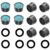 ALTON ALD345, 10-Piece Replacement Water Aerator Tap and Faucet Foam Flow with Washers, Blue
