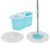 Amazon Brand- Presto! Spin Mop, Oval Bucket with Plastic Basket, 2 Refills