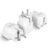 Ceptics Europe Travel Adapter, India to Europe (Schuko) Plug – Type E/F European Plug Adapter, Universal Adapter for Europe Adapter – CE – RoHS – White – 3 Pack – Lifetime Limited Warranty