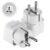 Ceptics European Plug Adapter, India to Europe Adapter (Schuko) – Type E/F Travel Adapter Europe – CE Certified – RoHS Compliant – White – 2 Pack – 5 Years Warranty