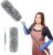 Fulminare Microfiber Feather Duster Bendable & Extendable Fan Cleaning Duster with 100 inches Expandable Pole Handle Washable Duster for High Ceiling Fans,Window Blinds, Furniture (Standard)