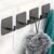 JIALTO 4 PCS Self Adhesive Hooks/Wall Hangings Hook/Waterproof Stainless Steel Hooks for Wall Without Drilling Heavy Duty Bathroom Kitchen Towel Wall Hooks for Hanging Strong Coat (J Hook Black)
