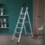 Plantex Steel Ladder for Home/Strong Foldable Wide 6 Step Ladder/Anti-Skid 6 Step Ladder – (Apex – White)