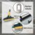 TRAXITO Bathroom Cleaning Brush with Wiper 2 in 1 Tiles Cleaning Brush Floor Scrub with Long Handle 120° Rotate Bathroom Wiper Also for Toilet (2 in 1 Tiles Brush)